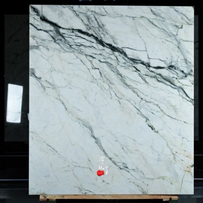 墨韻山水紋魚肚白大理石